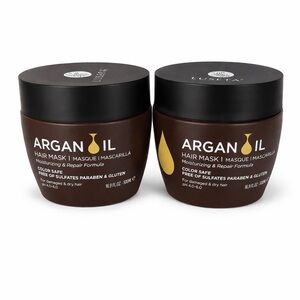 Luseta Argan Oil Hair Mask Set of 2 Moisturizing Repair 16.9 oz